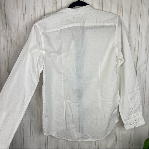 Givenchy white zip front blouse 100% cotton - Picture 6 of 7